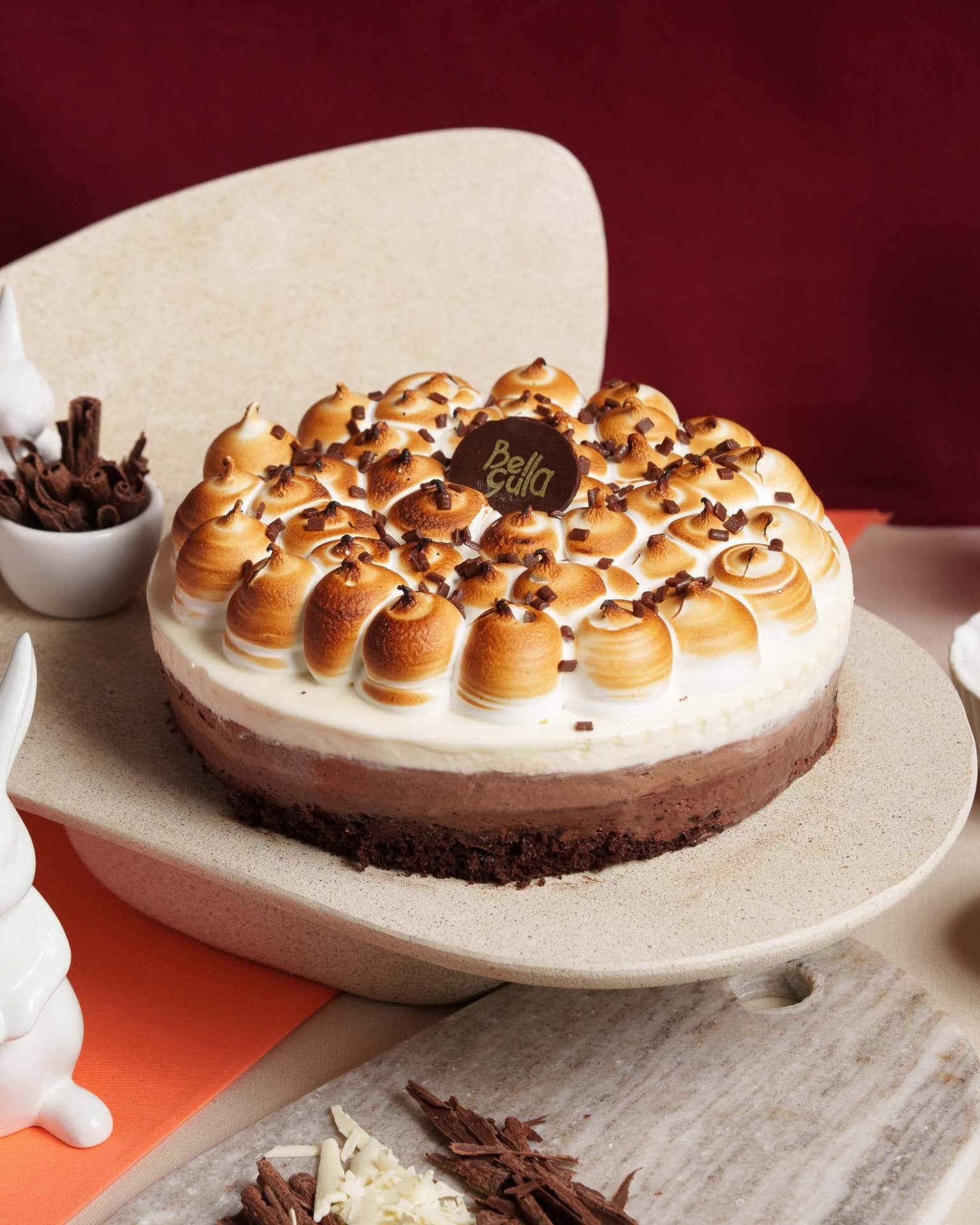 Torta Bella Gula coberta com merengue tostado